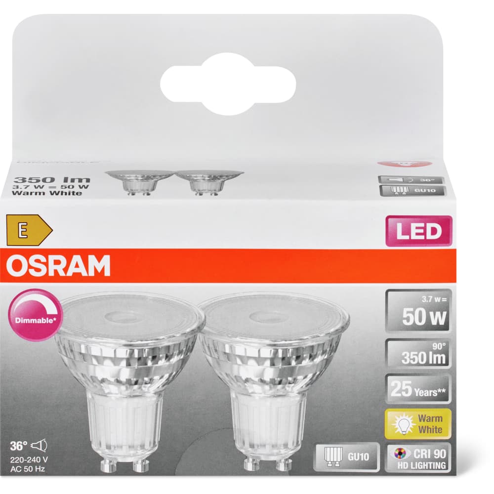 Osram Led Leuchtmittel PAR16 50W GU10 DIM DUO