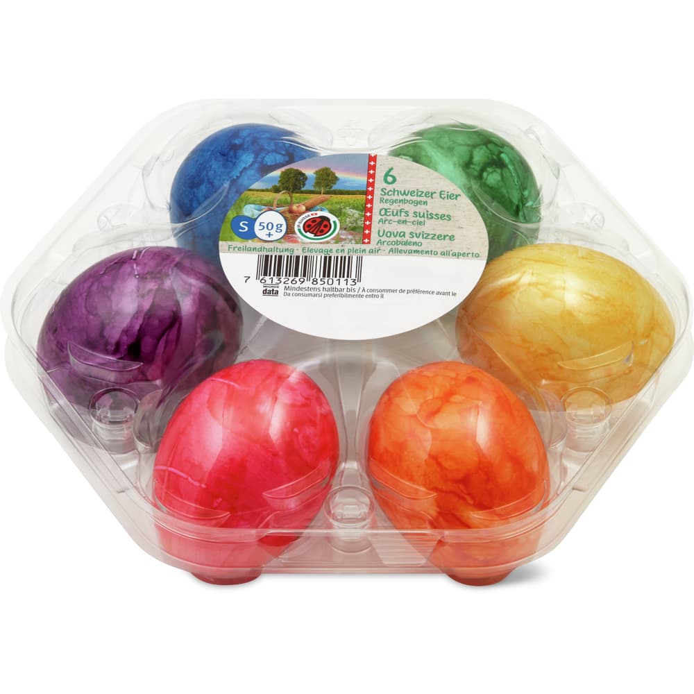 IP-SUISSE Schweizer Eier S Freiland, gekocht & gefärbt