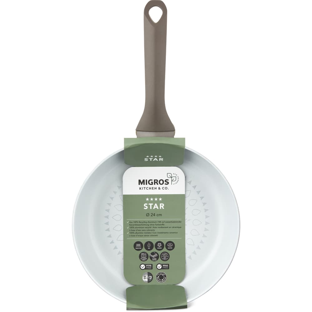 Migros Kitchen & Co. Star Bratpfanne Ø 24 cm, hoch, braun