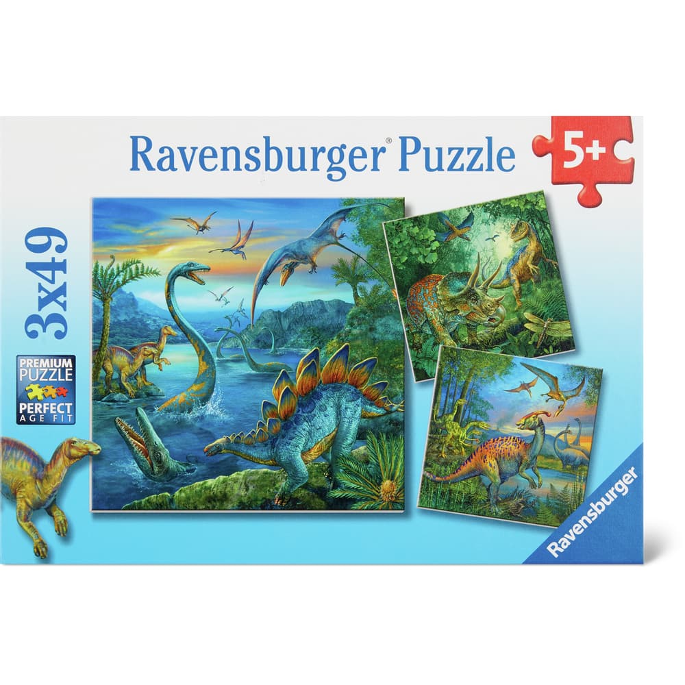 Ravensburger Puzzle Faszination Dinosaurier 3x49 Teile