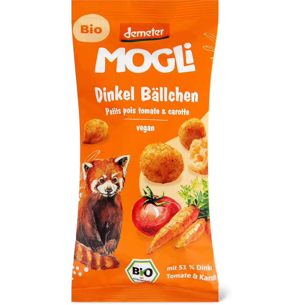 Mogli Dinkel Bällchen Bio, Demeter, Tomate & Karotte
