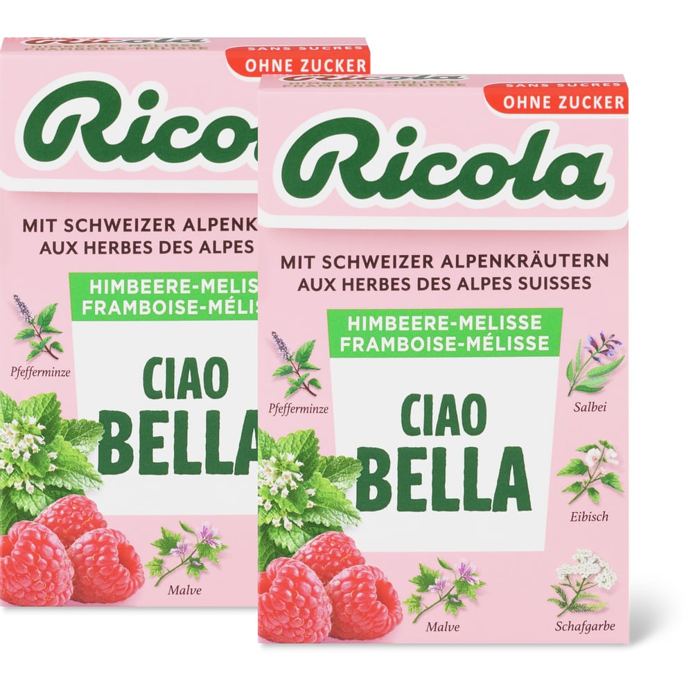 Ricola Kräuterbonbons Himbeere - Ohne Zucker