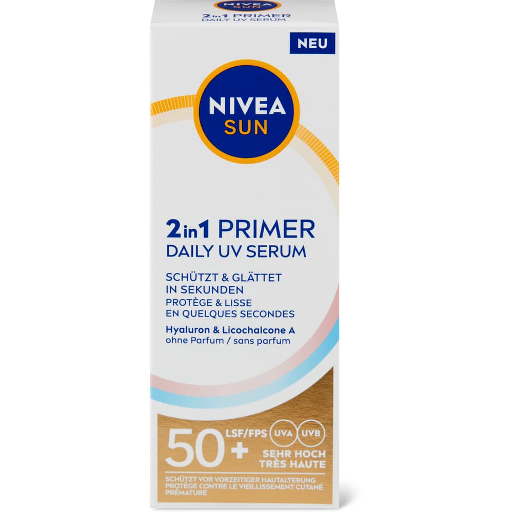 Nivea Sun Sonnenschutzserum Gesicht LSF 50, Ohne Parfüm
