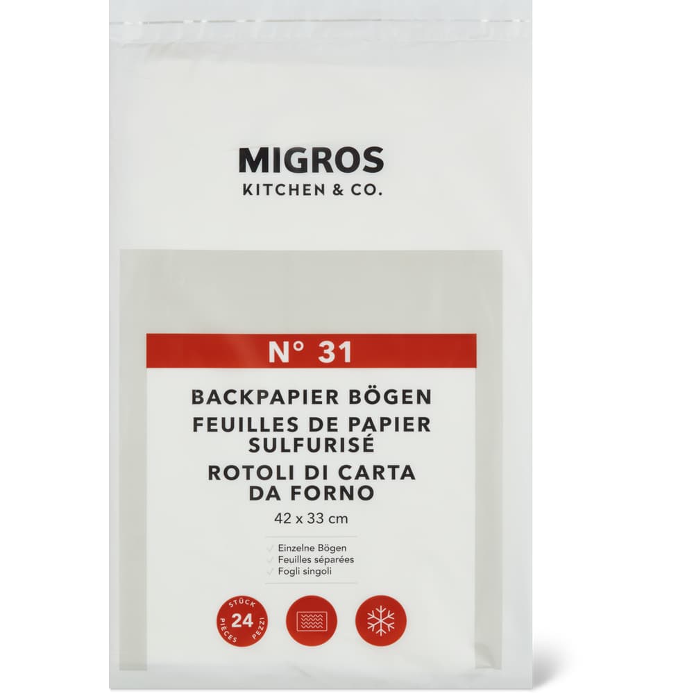 Migros Kitchen & Co. N°31 Backpapierbögen 42 x 33cm