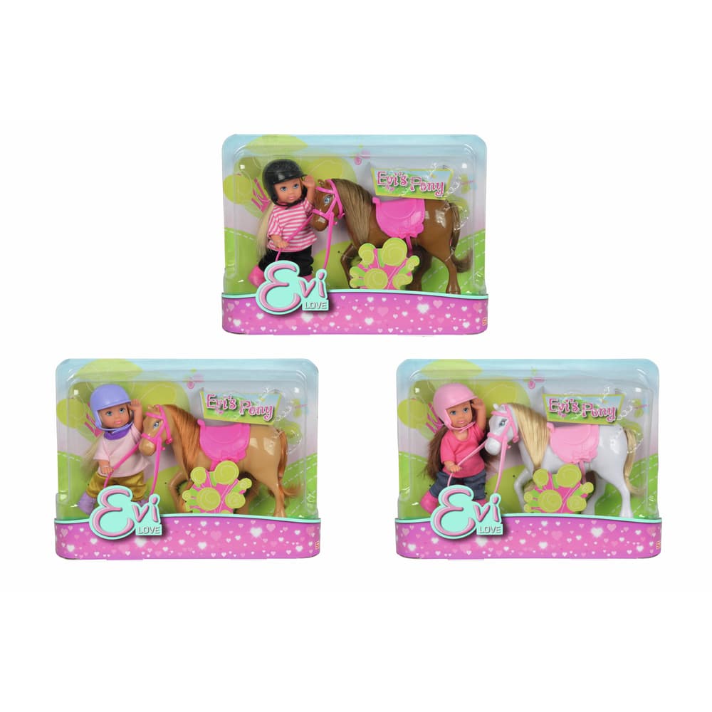 Evi Love Simba Con Rimorchio E Cavallo - Set Giocattolo Per Bambole Con Accessori - Stimola La Creatività - 40x25x15 Cm - 5