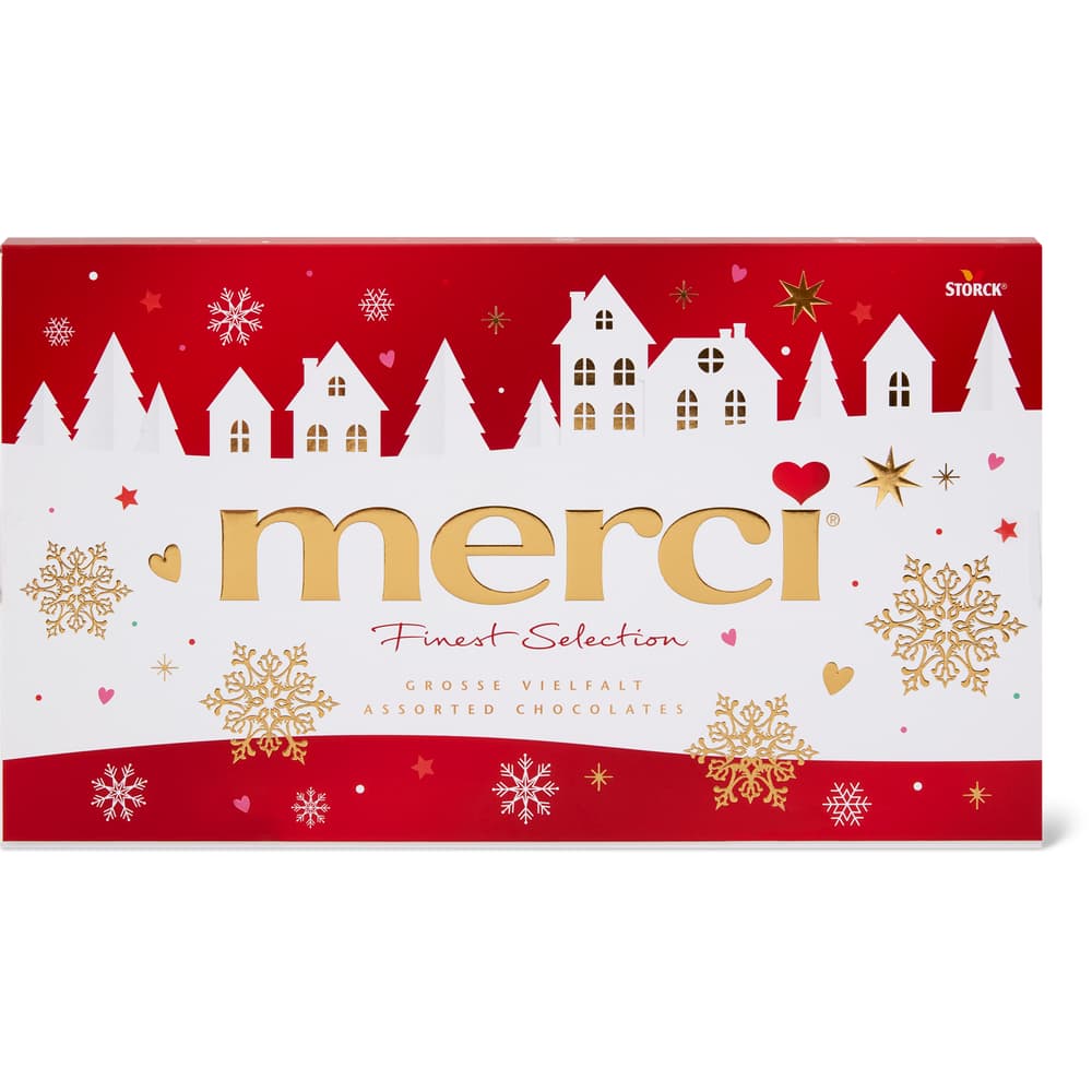 Merci Finest Selection Gefüllte und nicht gefüllte Schokoladen-Spezialitäten. Limited Edition