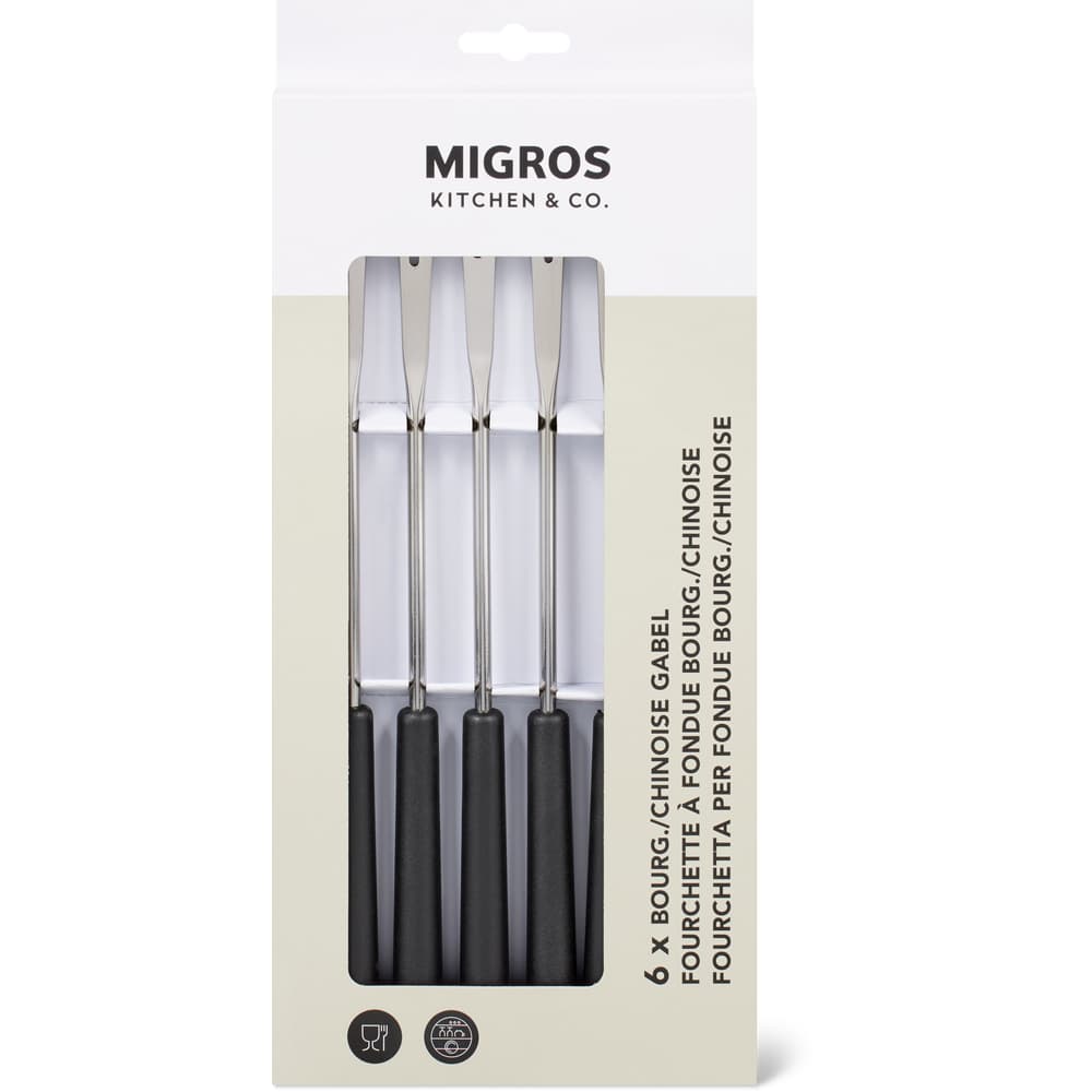 Migros Kitchen & Co. Fonduegabeln Burgundisch / Chinesisch