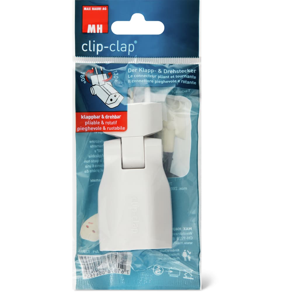 Max Hauri · Clip-Clap Fold & Swivel Plug T13 • Migros