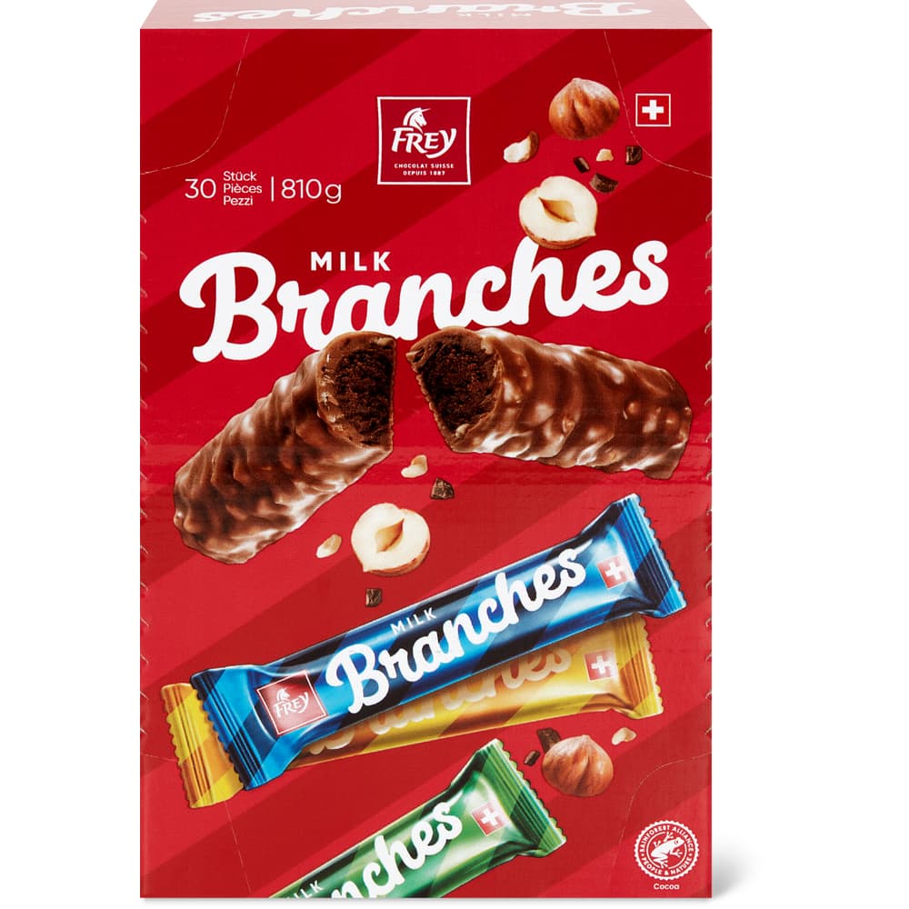 Frey Branches Classic Milchschokolade mit Haselnusscrème-Füllung