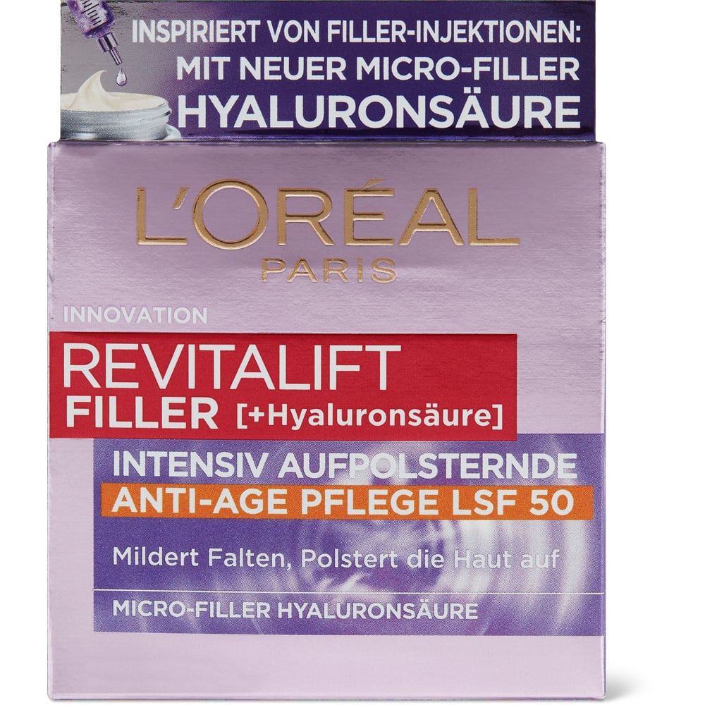 L'Oréal Revitalift Filler Intensiv aufpolsternde Anti-Age Tagespflege LSF 50