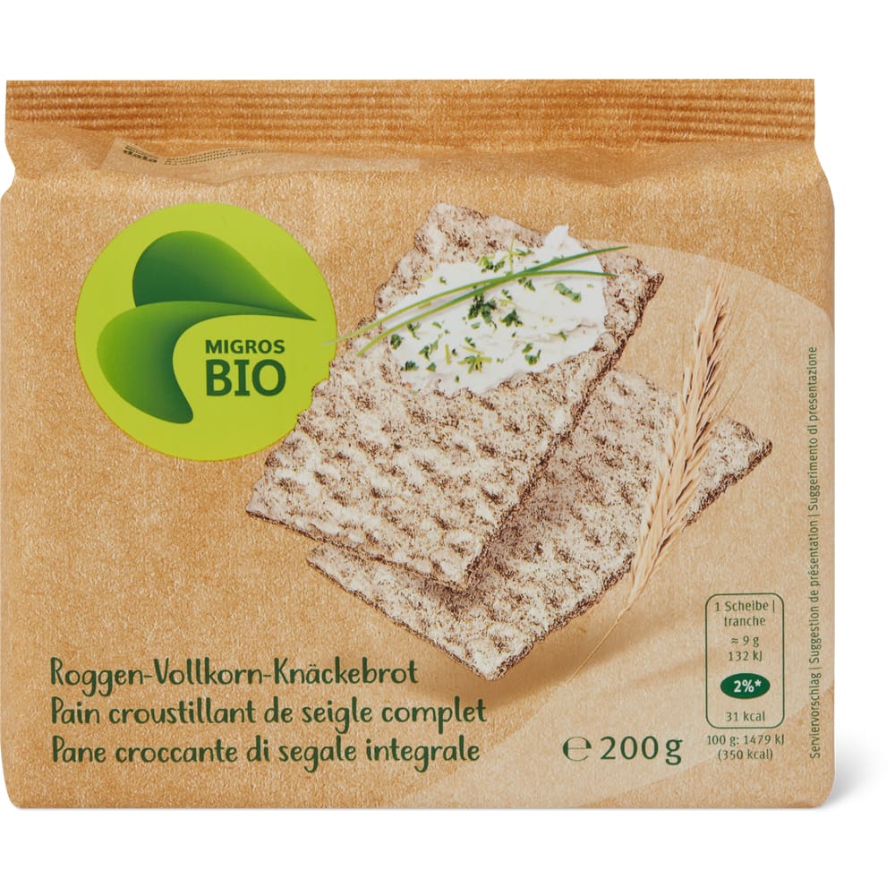 Migros Bio Vollkorn Knäckebrot Roggen