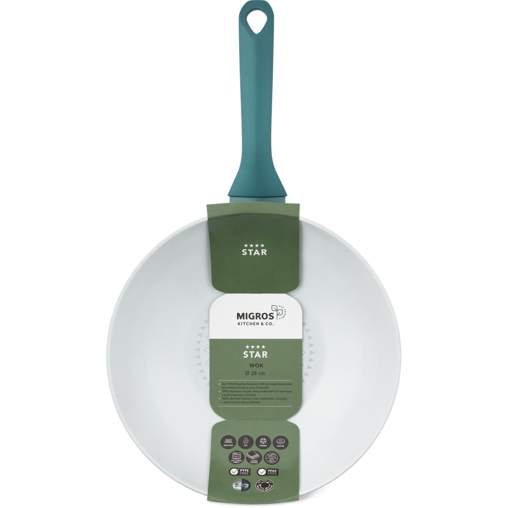 Migros Kitchen & Co. Star Wok Ø 28 cm, dunkelgrün