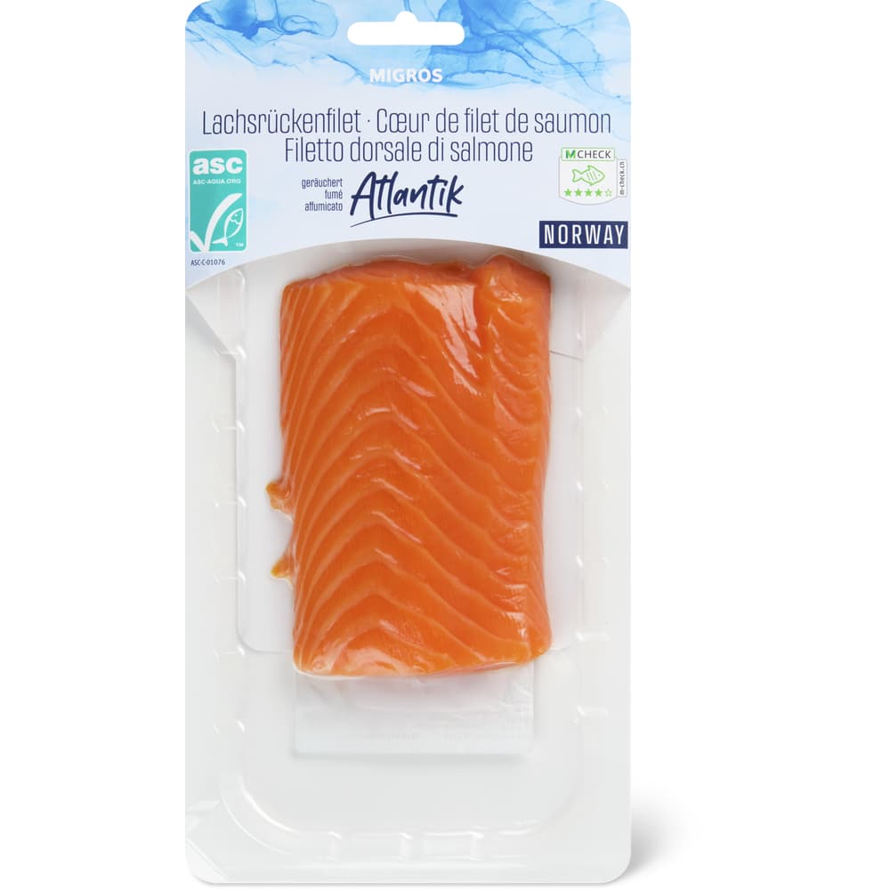 Migros ASC Lachsrückenfilet Atlantik geräuchert