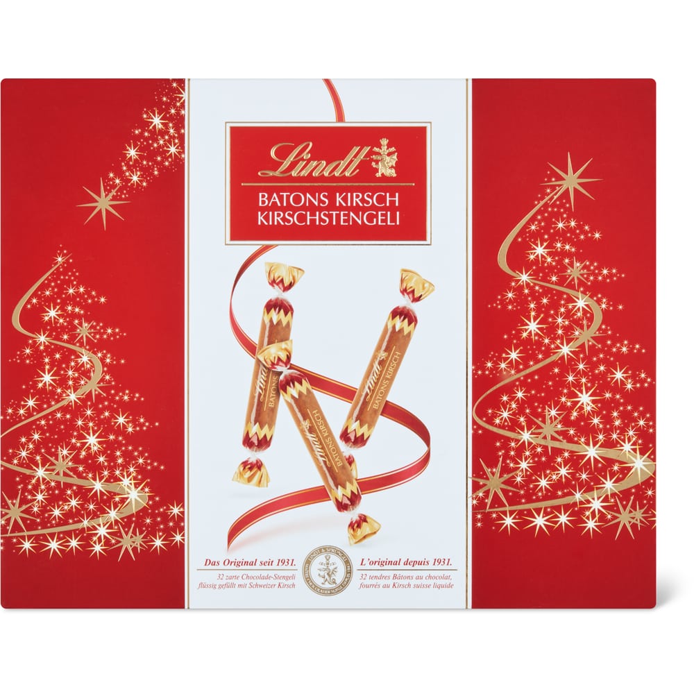 Lindt Kirschstengeli mit Alkohol