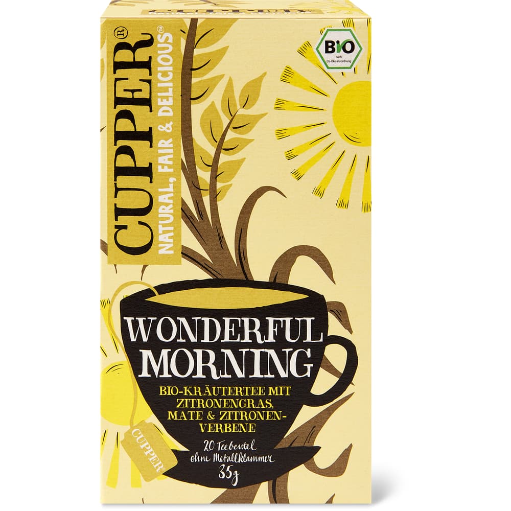 Cupper Bio Kräutertee mit Zitronengras, Mate und Zitronenverbene