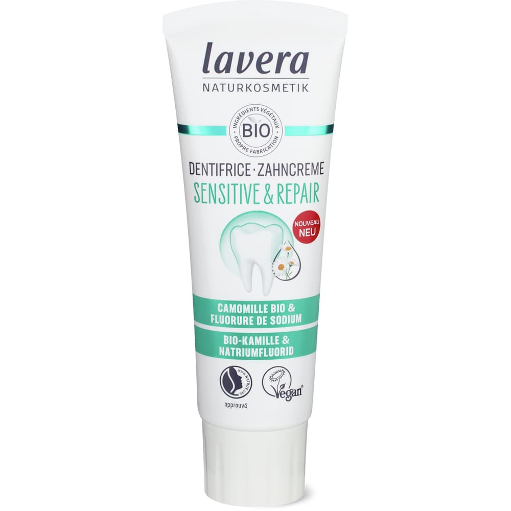 Lavera Sensitive & Repair Zahncreme Kamille & Natriumfluorid, vegan