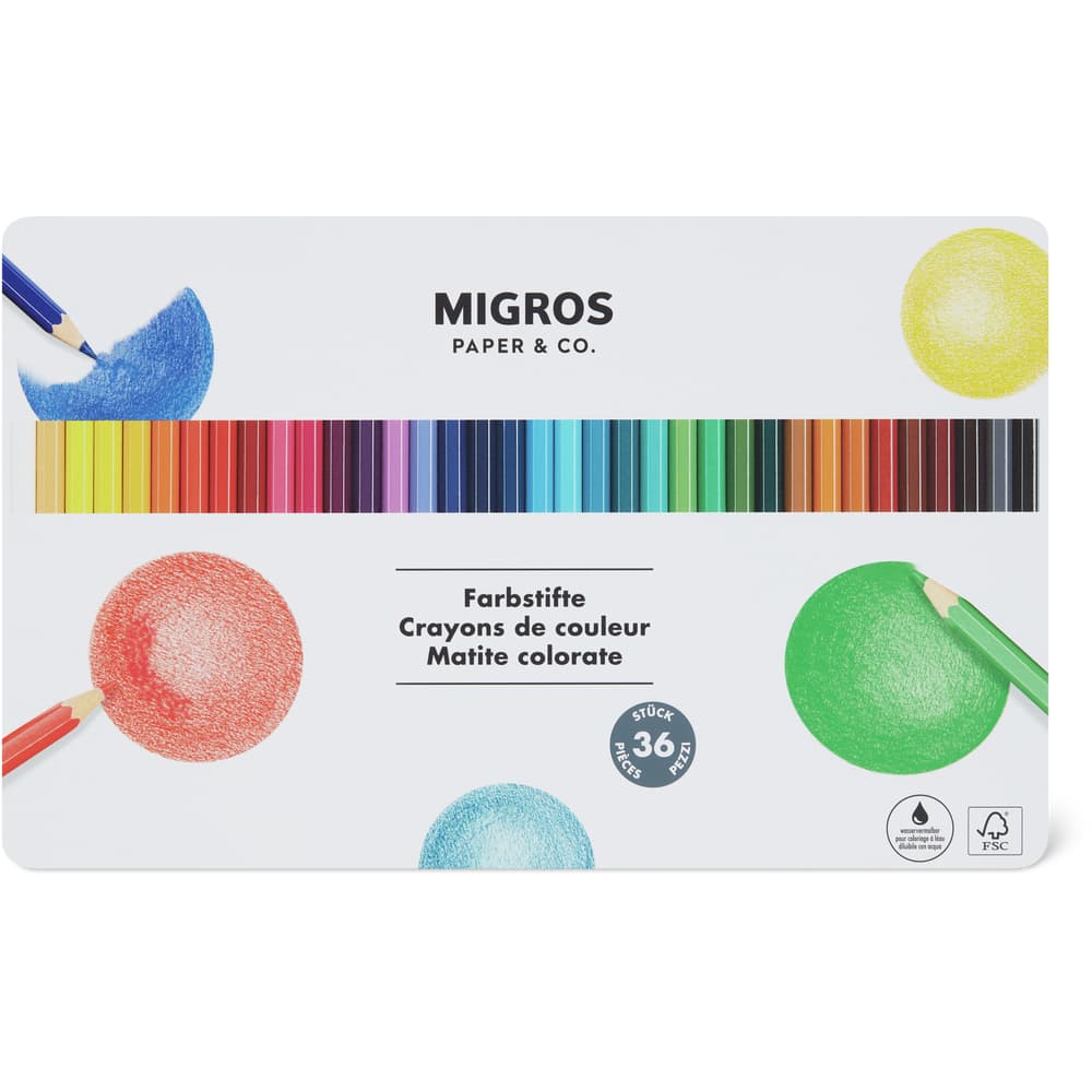 Migros Paper & Co. Farbstifte wasservermalbar