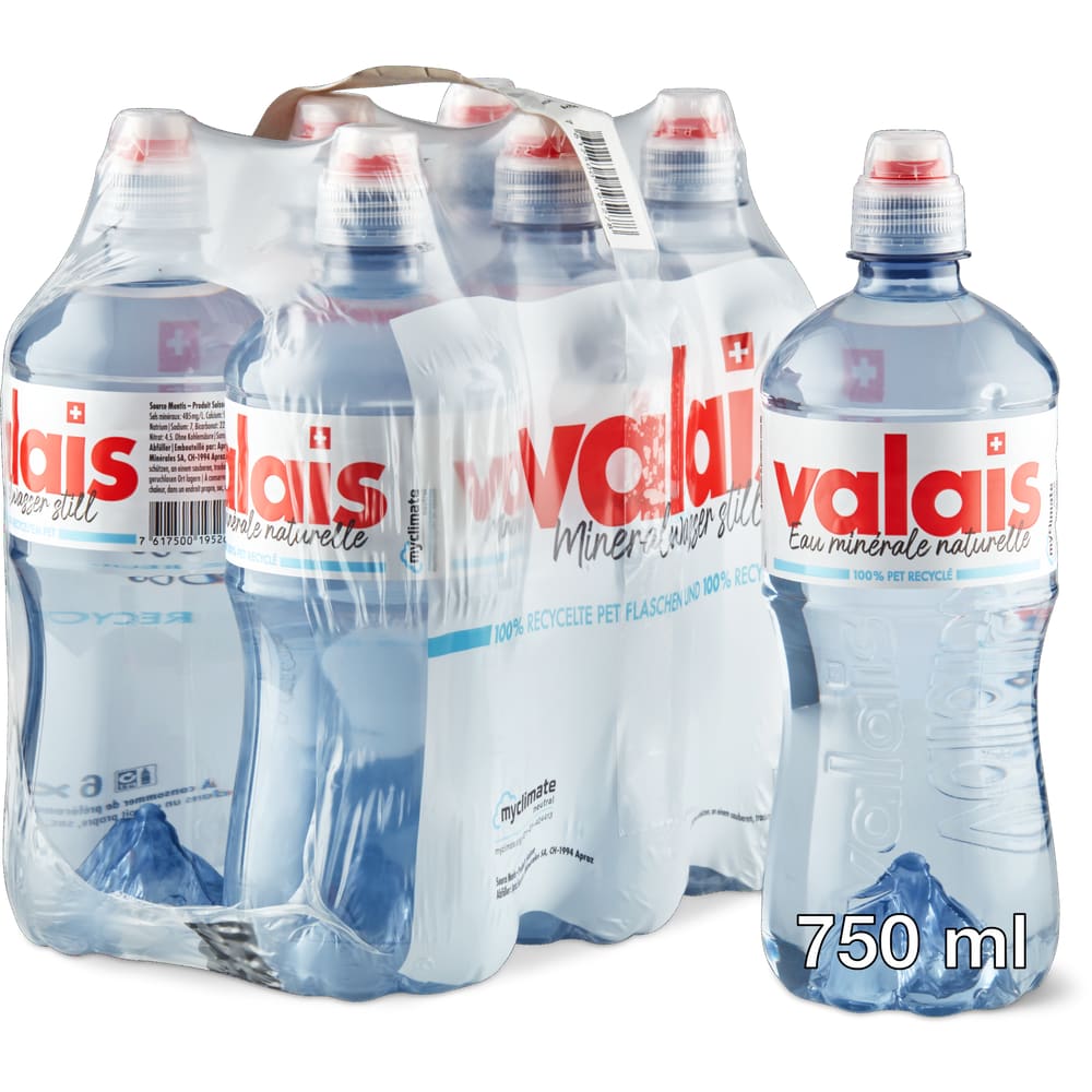 Valais natürliches Mineralwasser ohne Kohlensäure