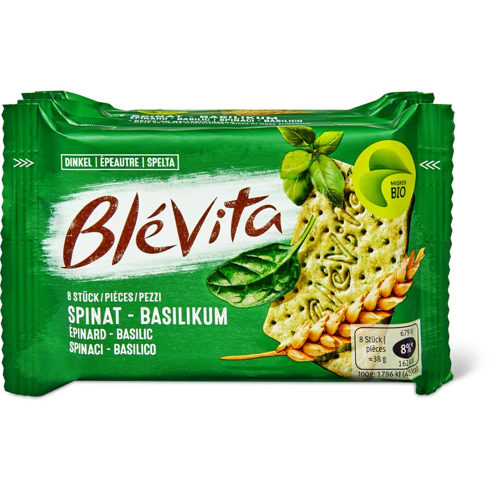 Blévita Spinat Basilikum Bio, vegan