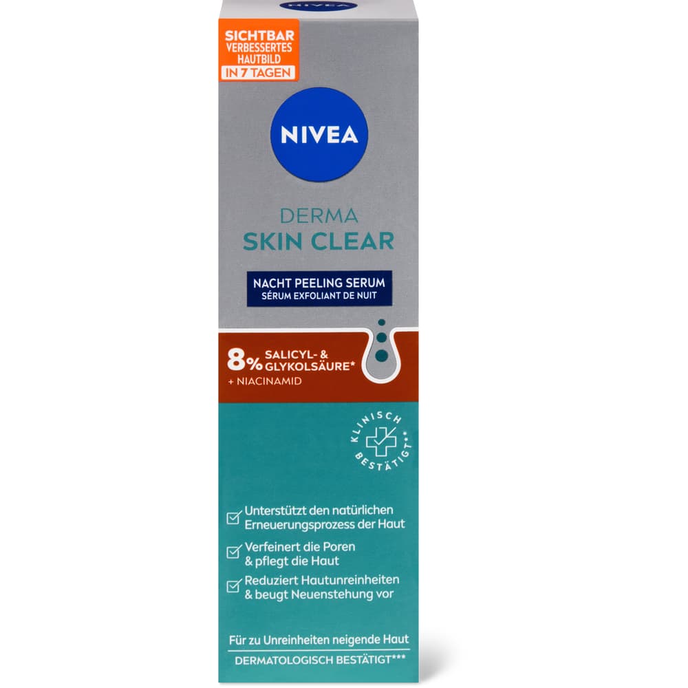 Nivea Derma Skin Clear Nacht Peeling Serum