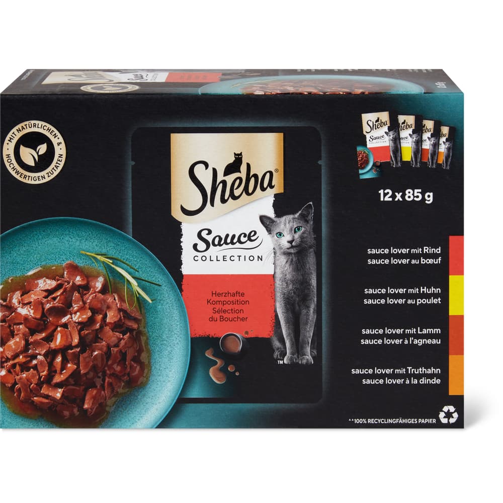 Sheba Sélection Häppchen in Sauce Rind, Huhn, Lamm, Truthahn