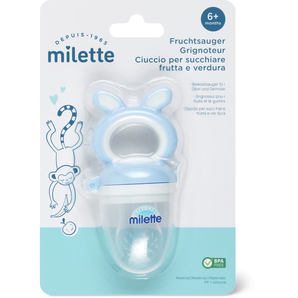 BABYLEDO Ciuccio per frutta e verdura, per bambini, con anello per
