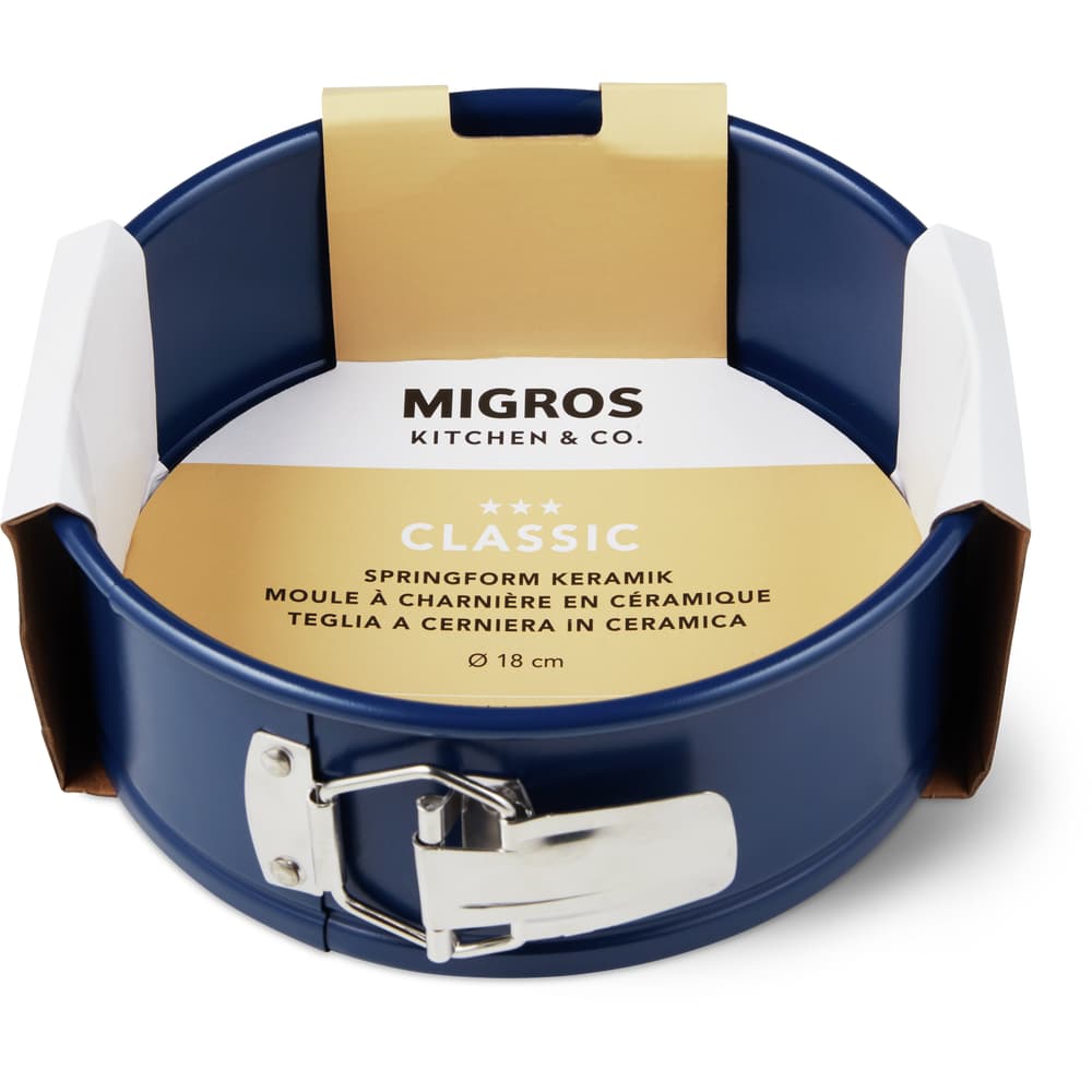 Moule Cuisson Service 18cm Sans BPA Moule à Charnière Coox Avec Plateau Verre - Diamètre 18cm Bleu - Four Lave-vaisselle Micro-ondes Moule Layer Cake