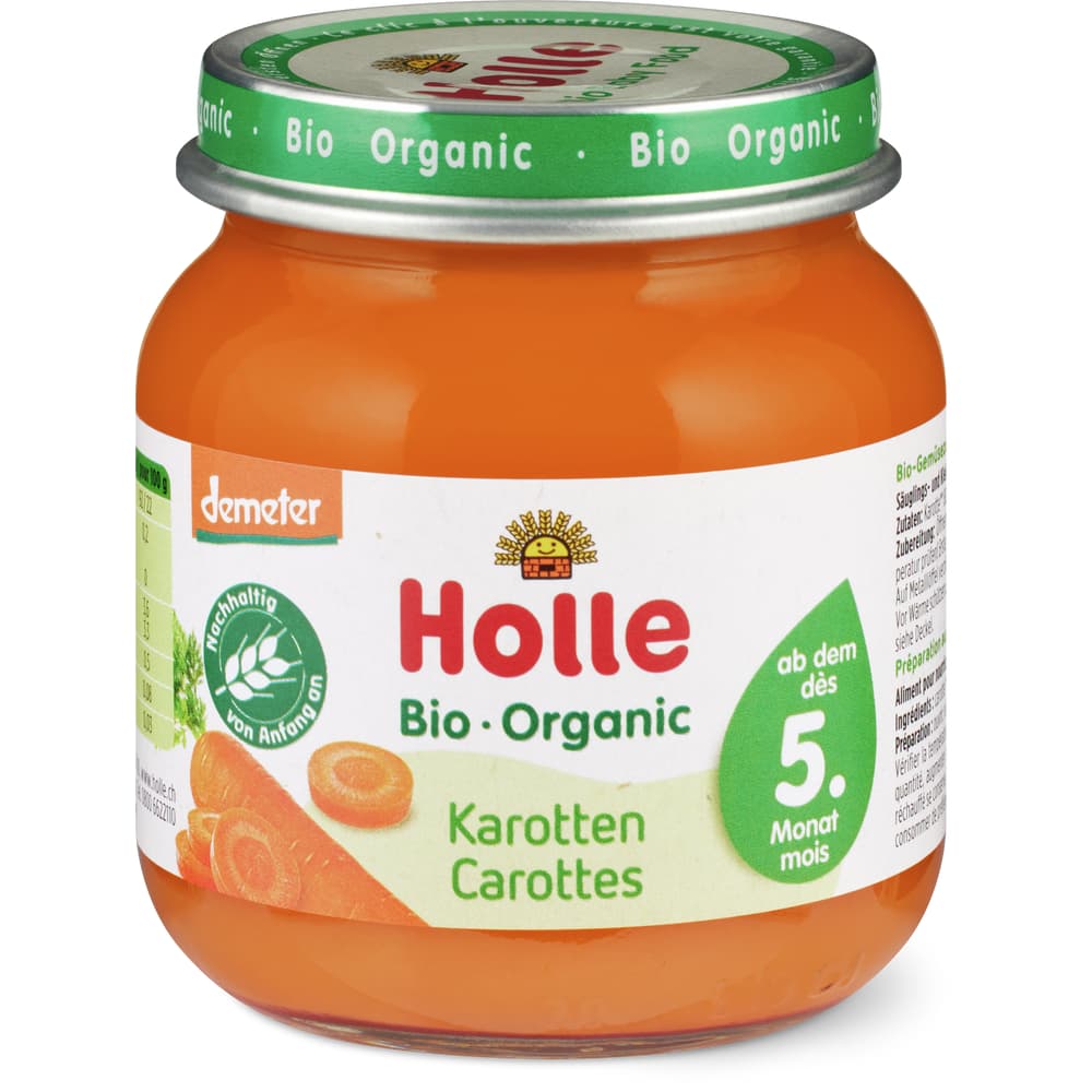Holle Bio Demeter Babygläschen mit Karotten Ab 5 Monaten