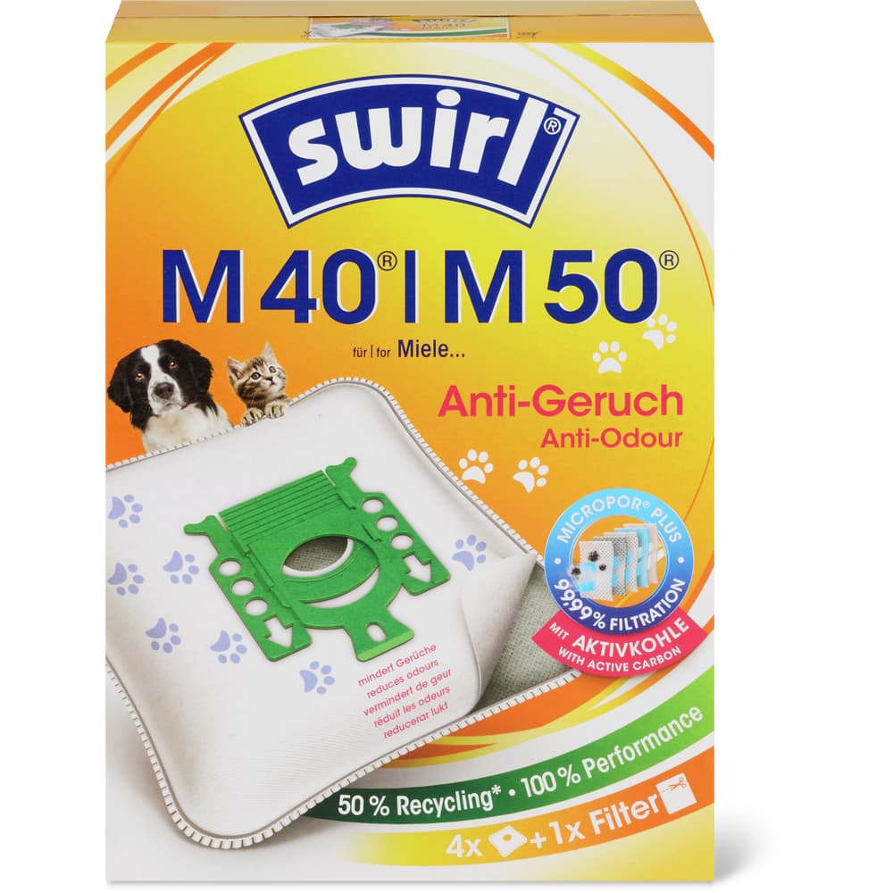 Swirl · M40 EcoPor Anti-Geruch Staubbeutel • Migros