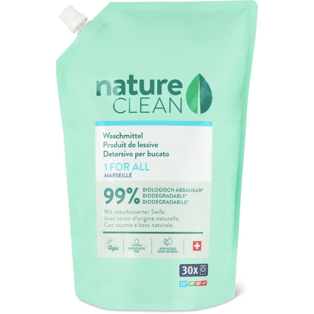 Nature Clean 1 for all Sensitive Flüssigwaschmittel 30 Waschgänge