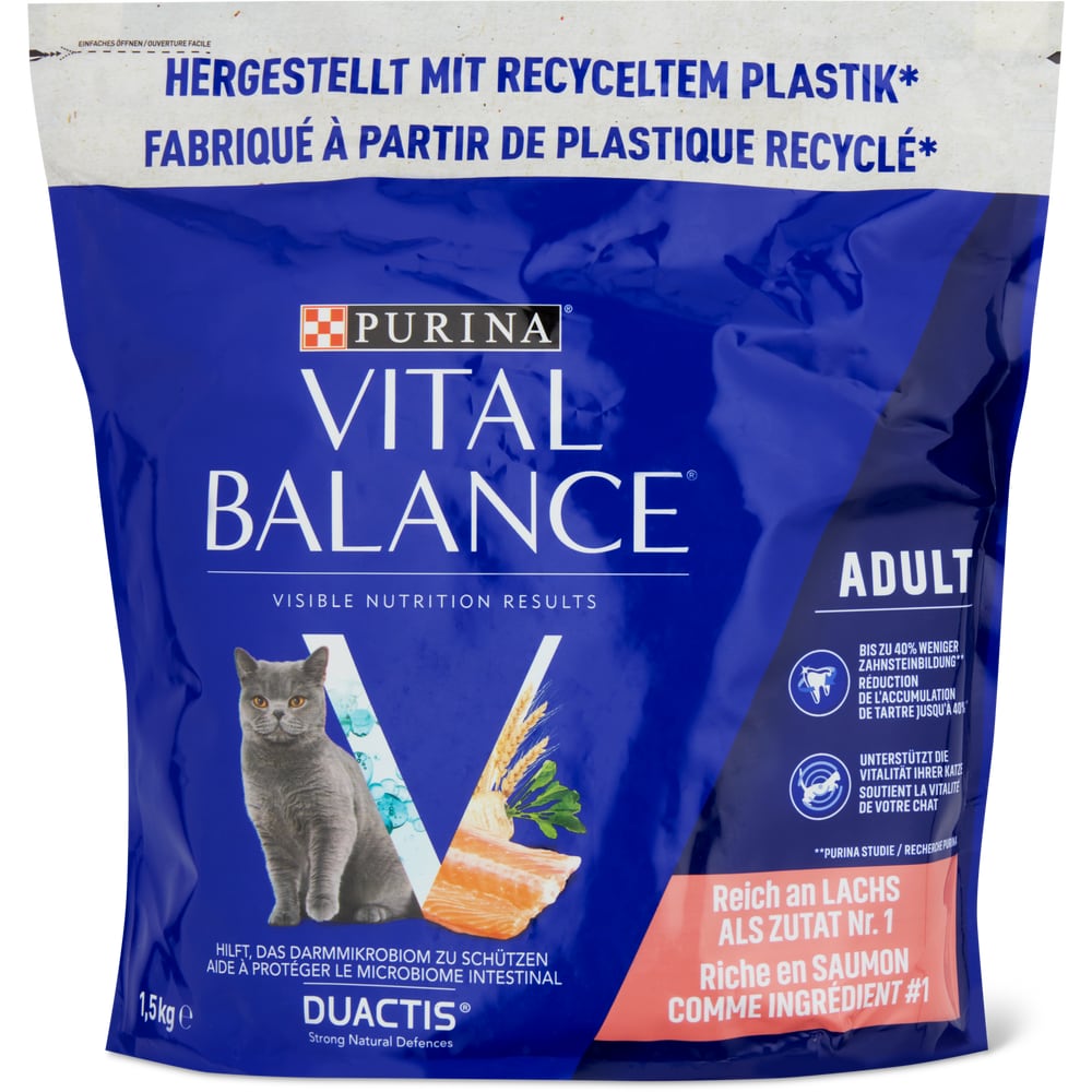 Vital Balance Adult Trockenfutter für Katzen Rind & Vollkorn-Getreide