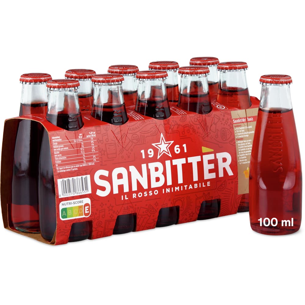 S.Pellegrino Sanbitter Kohlensäurehaltiges Erfrischungsgetränk mit Aroma Alkoholfrei