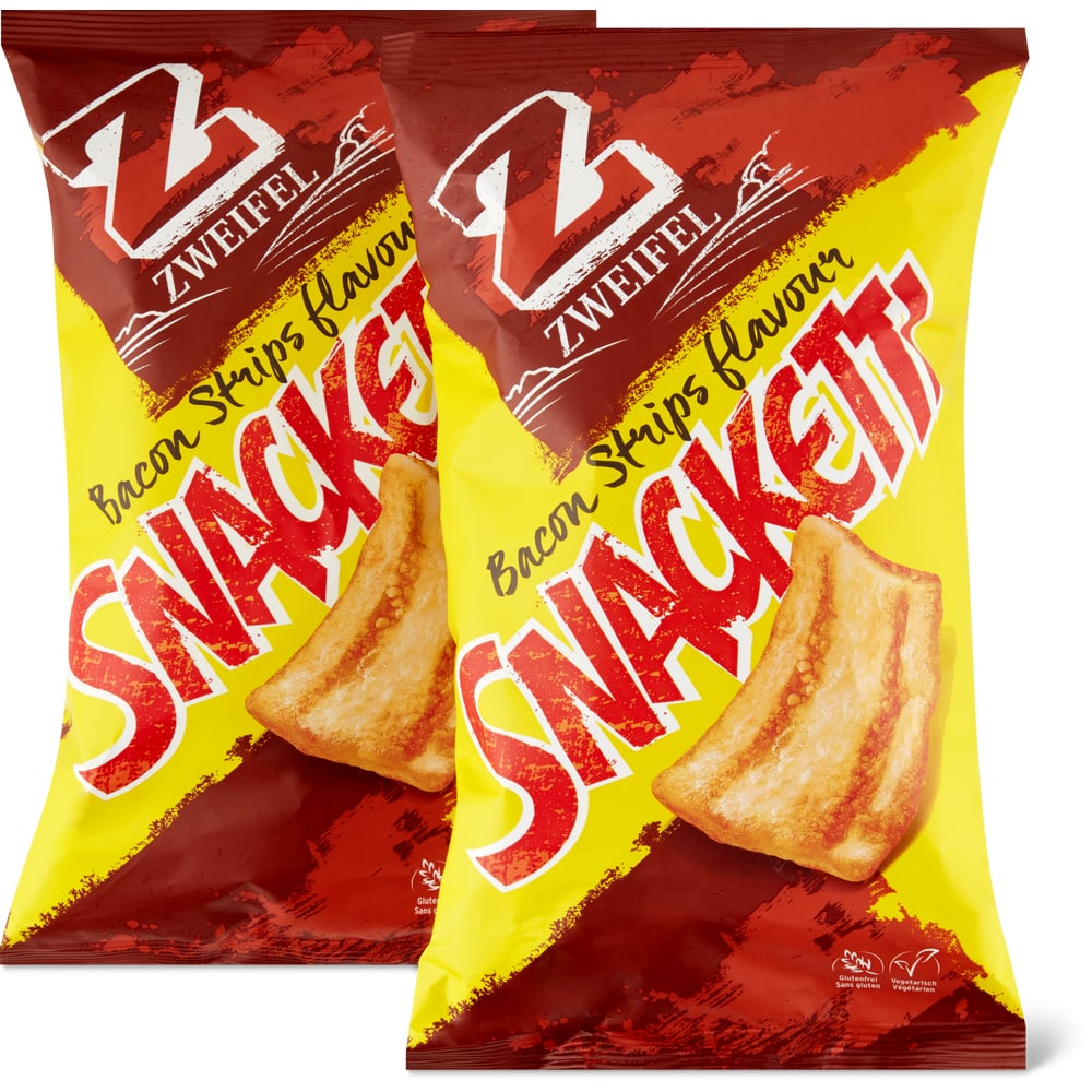 Zweifel Snacketti Weizensnack mit Speckgeschmack Bacon Strips