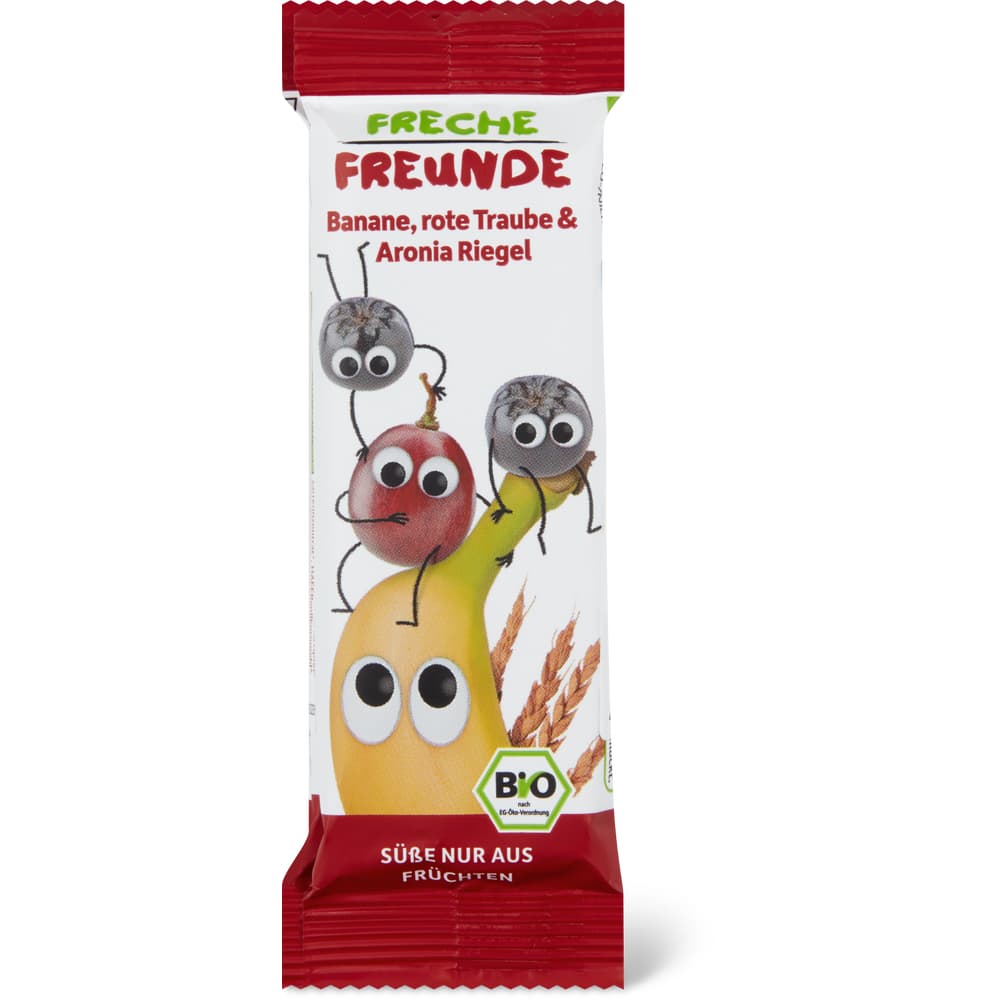 Freche Freunde Bio Getreiderriegel, Banane & rote Traube Ab 3 Jahren