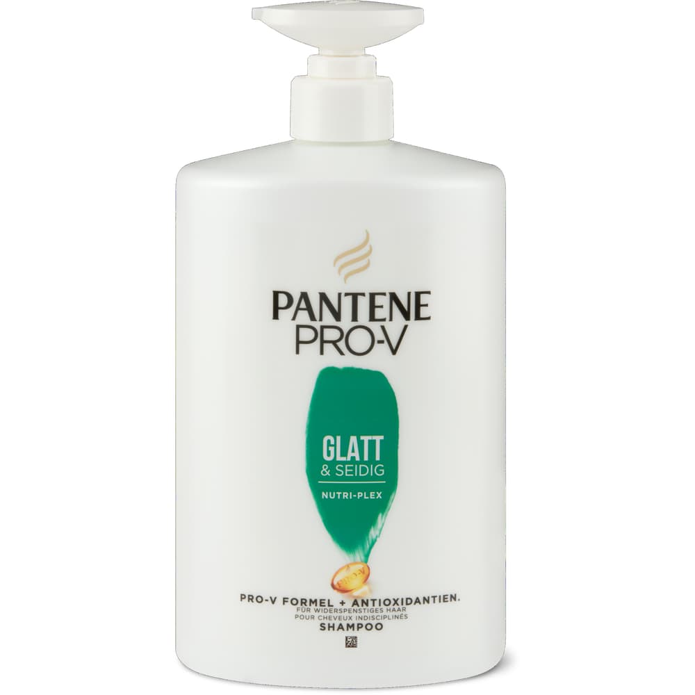 Pantene Pro-V Glatt & Seidig Shampoo – 300 Ml, Ohne Silikon, Für Widerspenstiges Haar