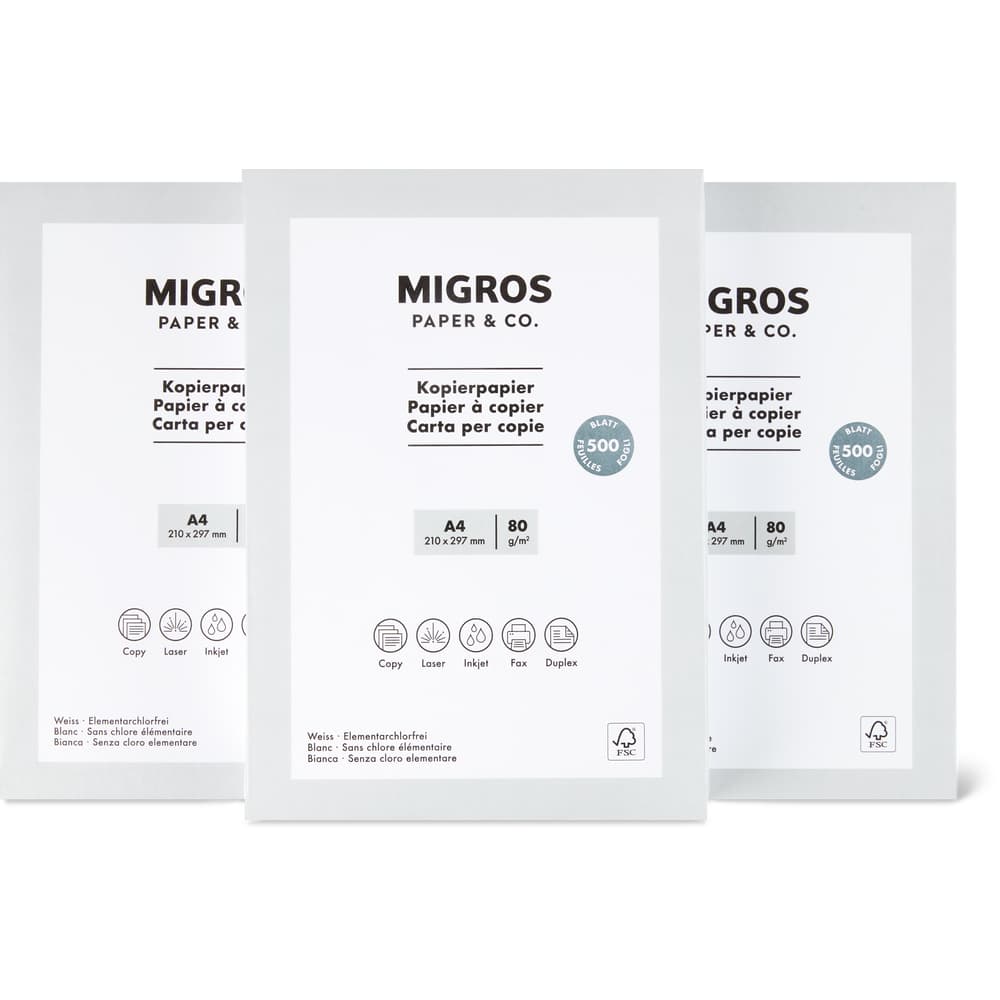 Migros Paper & Co. Kopierpapier Trio Pack