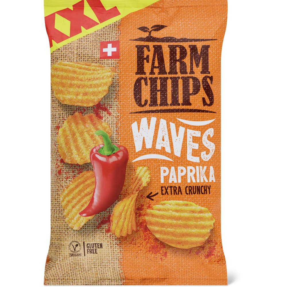 Farm Chips Wave Paprika glutenfrei