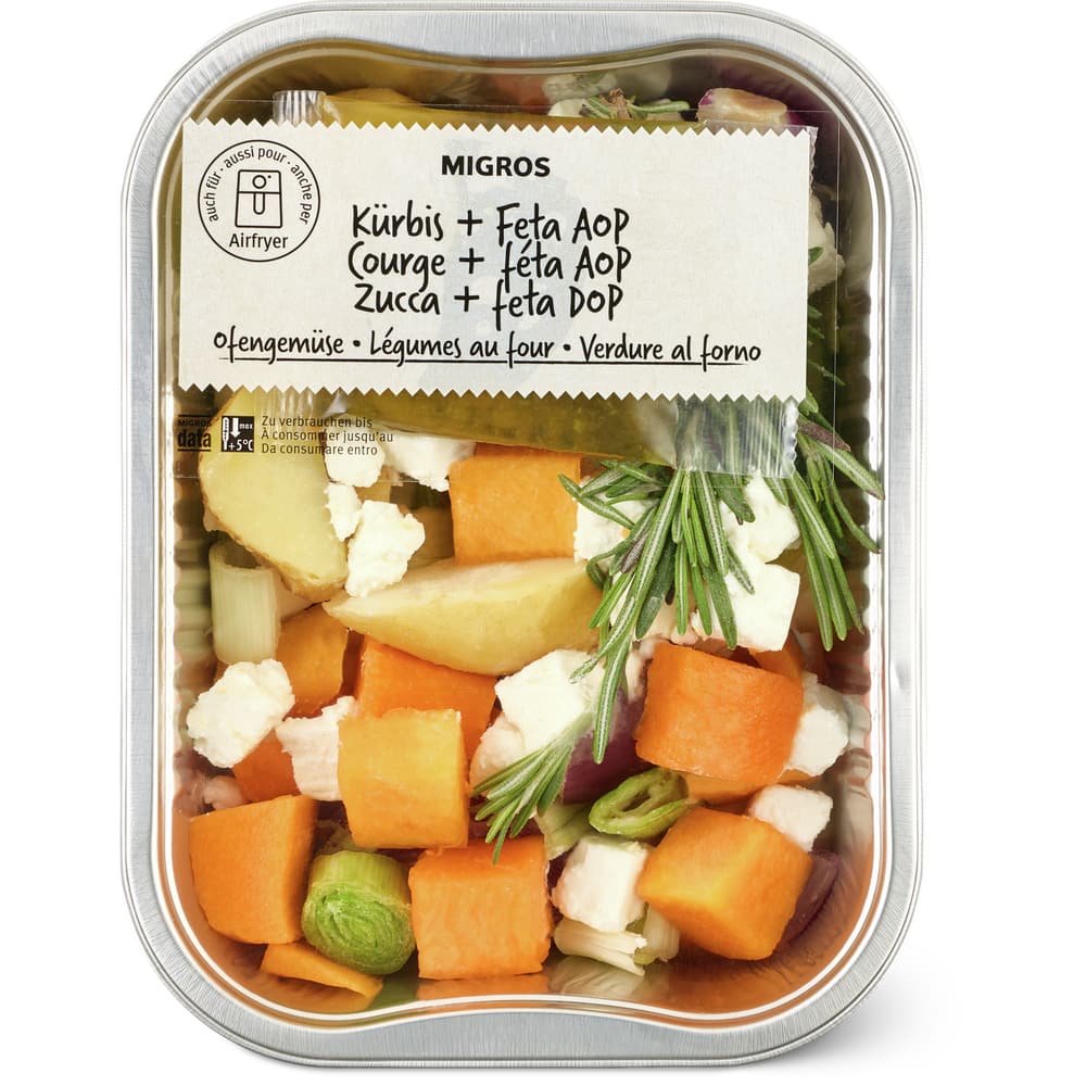 Migros Ofengemüse Kürbis und Feta