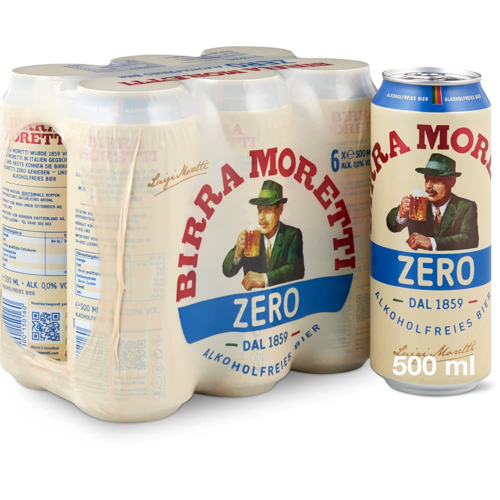 Birra Moretti Zero Lager Bier alkoholfrei