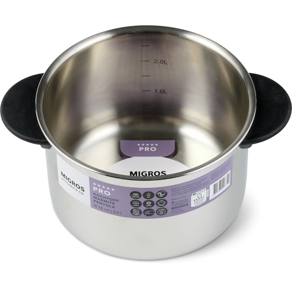 Migros Kitchen & Co. Pro Kochtopf Ø 18 cm, 2.5 L
