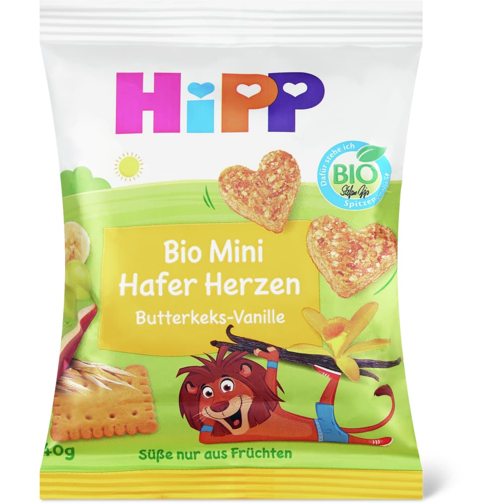 Hipp Mini Hafer Herzen Butterkeks-Vanille Bio, ab 3 Jahren