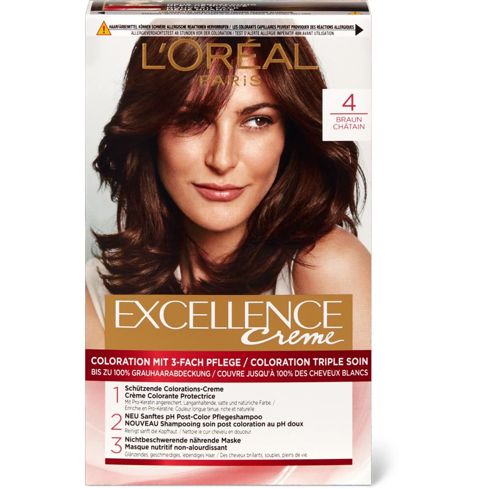 L'Oréal Paris Excellence Creme Dauerhafte Haarfarbe 4 Braun