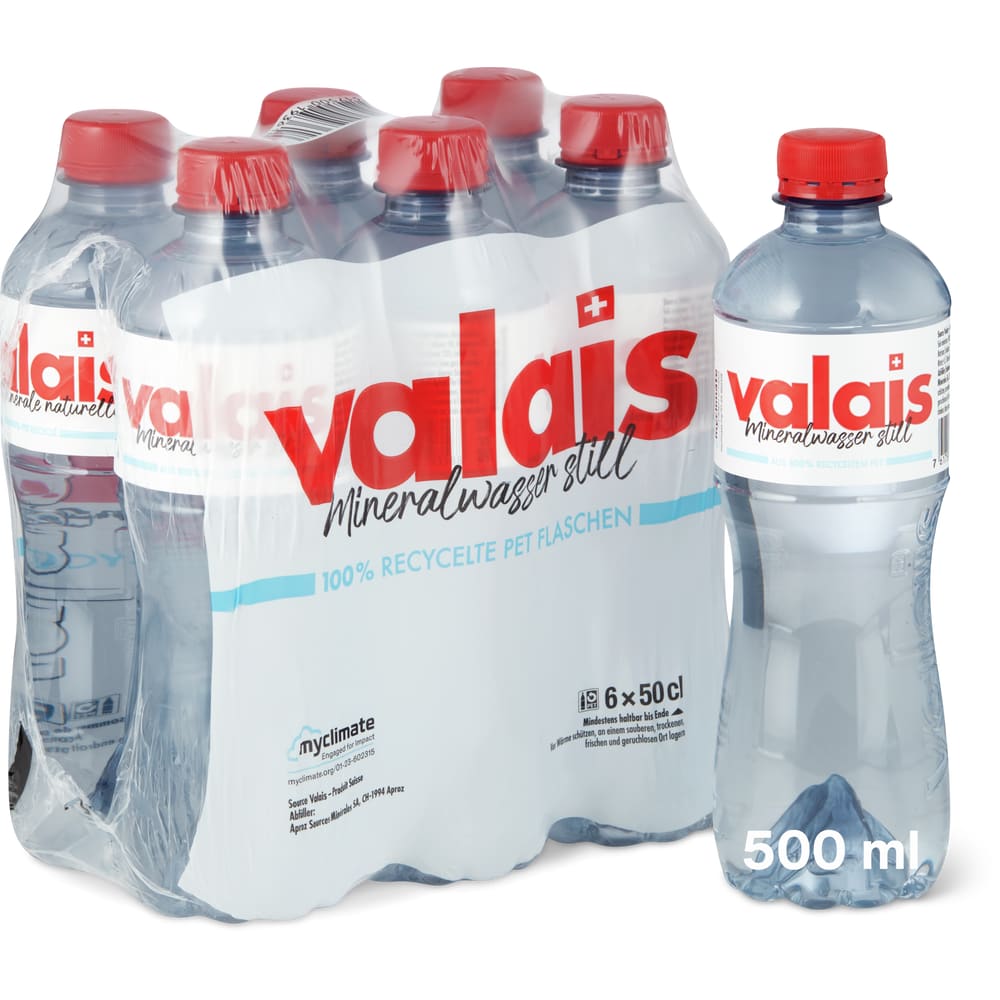 Valais natürliches Mineralwasser ohne Kohlensäure