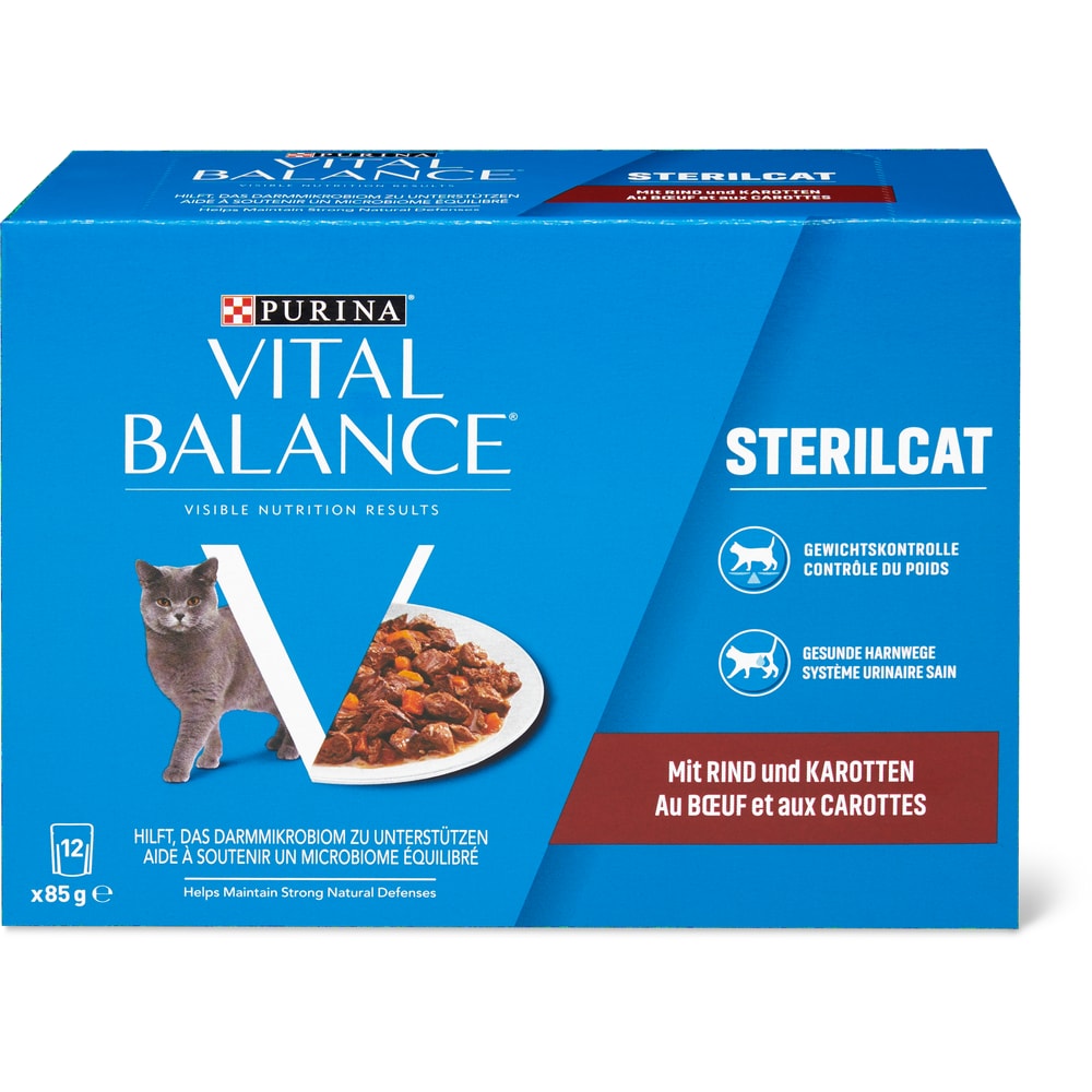 Vital Balance Sterilcat Häppchen in Sauce Rind & Karotten
