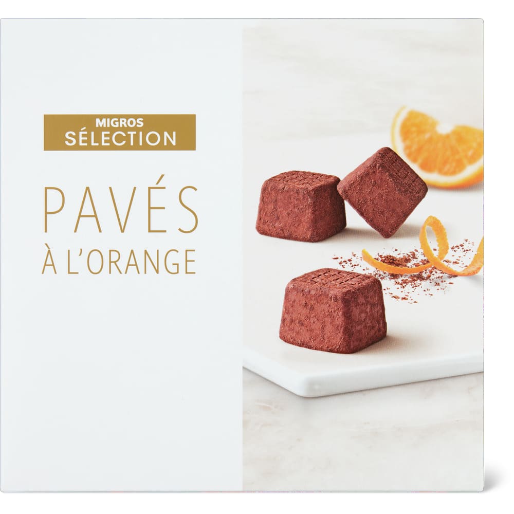 Sélection Schokoladen-Pralinés Dunkel, mit Orangenessenz