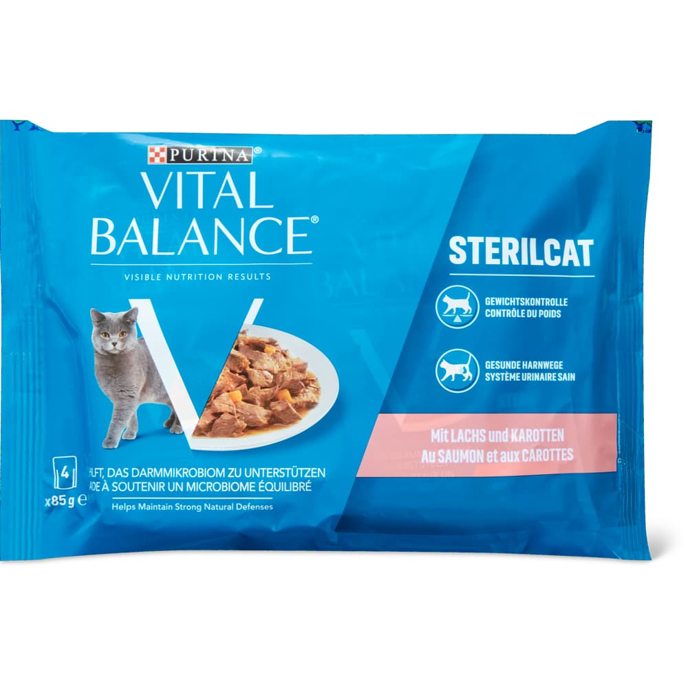 Vital Balance Sterilcat Häppchen in Sauce Lachs & Karotten