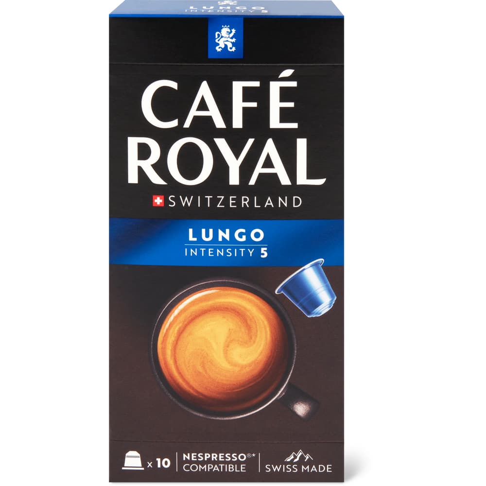 Café Royal Kaffee-Kapseln aus Aluminium Lungo Décaféiné Intensität 4/10