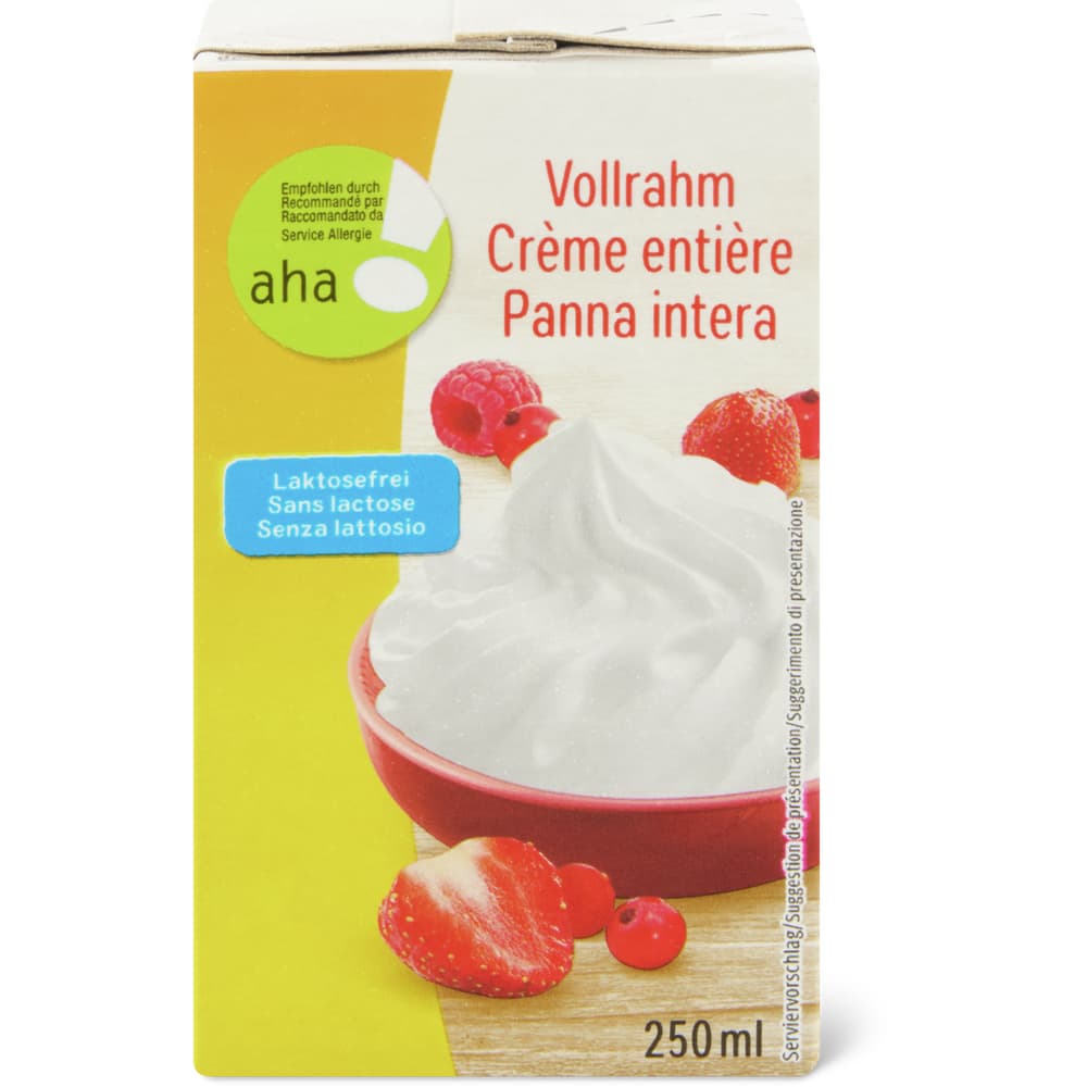 Vollrahm aha!, 35% Fett, laktosefrei