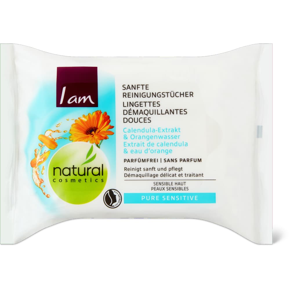I am natural cosmetics Pure Sensitive Sanfte Reinigungstücher sensible Haut