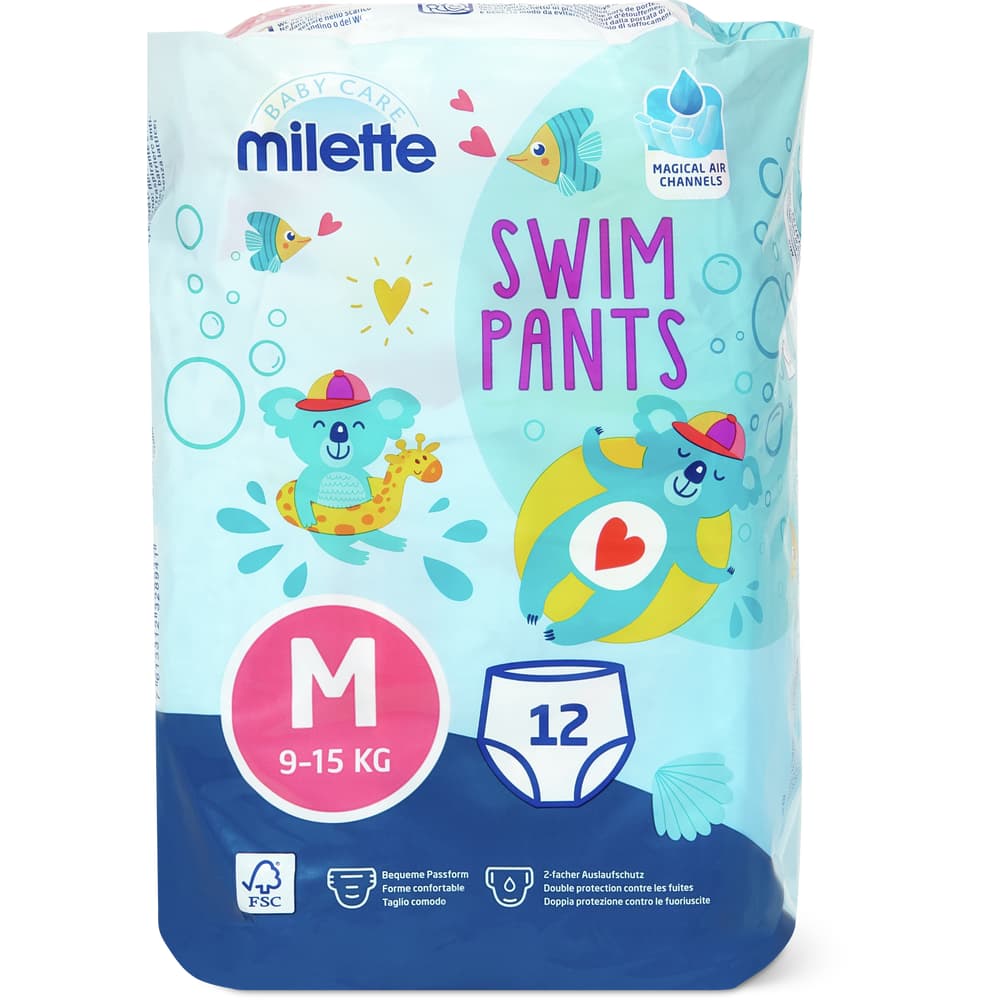 Milette Baby Care Schwimmwindeln Grösse M, 9-15 kg